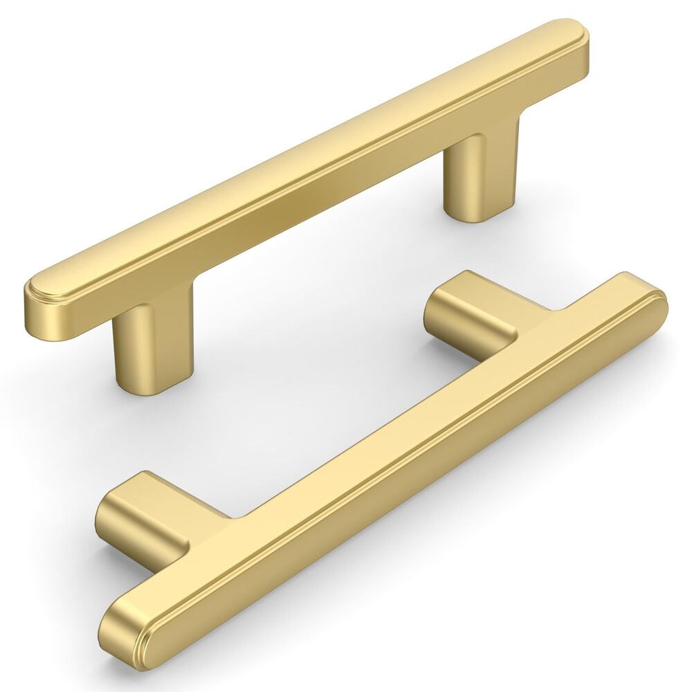 10 Pack 3.75 Inch(96mm) Kitchen Cabinet Handles Brushed Gold Cabinet Pulls...
